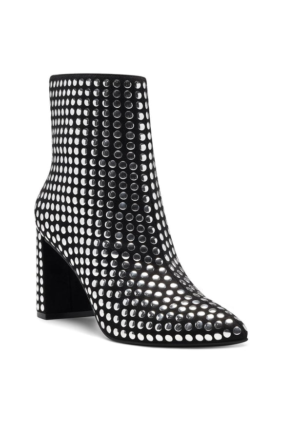 Womens Anila 3 Studded Pointed Toe Booties