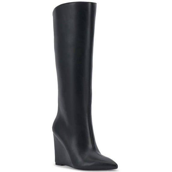 INC Womens Appile Faux leather Pointed toe Knee-High Boots