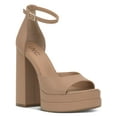 thumbnail image 1 of INC Womens Arya Faux Suede Peep-Toe Platform Sandals, 1 of 3