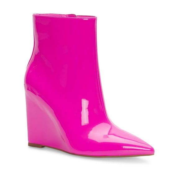 INC Womens Azah Patent Pointed Toe Ankle Boots