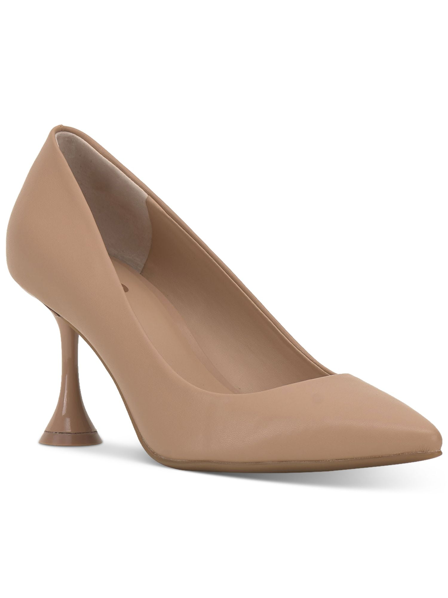 ALFANI Womens Beige Buckle Accent Cushioned Capreece Square Toe Sculpted Heel Slip On Heeled M main image 1
