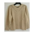 thumbnail image 1 of INC Womens Beige Long Sleeve Jewel Neck Sweater Size: S, 1 of 2