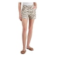 thumbnail image 1 of INC Womens Beige Pocketed Pull On Animal Print Shorts 16, 1 of 2