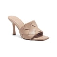 thumbnail image 1 of INC Womens Beige Woven Cushioned Liah Square Toe Stiletto Slip On Dress Sandals Shoes 5.5 M, 1 of 3