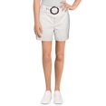 thumbnail image 1 of INC Womens Belted High Rise Shorts Beige 6, 1 of 2
