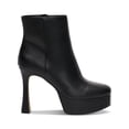 thumbnail image 1 of INC Womens Black 1-1/2" Platform Comfort Alize Round Toe Stiletto Zip-Up Booties 11 M, 1 of 4