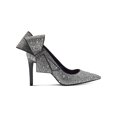thumbnail image 1 of INC Womens Black Bow Detail Rhinestone Padded Silvee Pointed Toe Stiletto Slip On Dress Pumps Shoes 10 M, 1 of 4