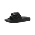 thumbnail image 1 of INC Womens Black Chain Detail Comfort Peymin Round Toe Platform Slip On Slide Sandals 10 M, 1 of 3
