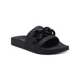 thumbnail image 1 of INC Womens Black Chain Detail Comfort Peymin Round Toe Platform Slip On Slide Sandals Shoes 7 M, 1 of 4