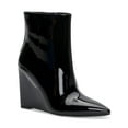 thumbnail image 1 of INC Womens Black Comfort Hidden Heel Azah Pointed Toe Wedge Zip-Up Booties 6.5 M, 1 of 4