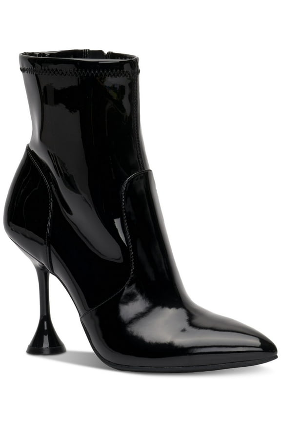 Womens Black Comfort Slip Resistant Ibrina Pointed Toe Flare Heeled Boots 7 M