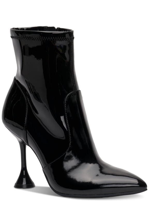 Womens Black Comfort Slip Resistant Ibrina Pointed Toe Flare Heeled Boots 9 M