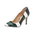 thumbnail image 1 of INC Womens Black Covered Heel Cushioned Zitah Pointed Toe Stiletto Slip On Pumps 8 M, 1 of 3
