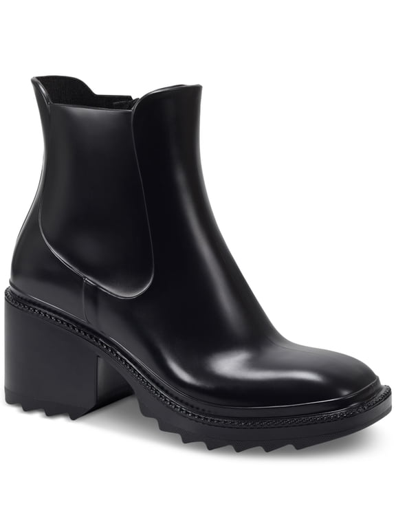 Womens Black Cushioned Eadin Round Toe Dress Boots Shoes 7 M
