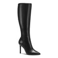 thumbnail image 1 of INC Womens Black Cushioned Goring Rajel Pointed Toe Stiletto Zip-Up Dress Boots 9 M, 1 of 4