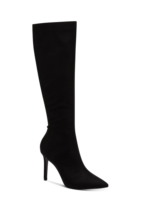 Womens Black Cushioned Rajel Pointy Toe Stiletto Zip-Up Dress Boots 7.5 M
