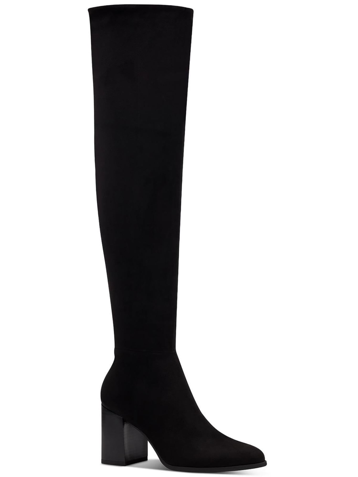 INC Womens White Fringed Yomesa Pointed Toe Block Heel Leather Dress Heeled Boots M main image 1