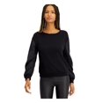 thumbnail image 1 of INC Womens Black Embellished Crewneck Long Sleeve Sweatshirt Size: M, 1 of 2