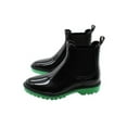 thumbnail image 1 of INC Womens Black Goring Lug Sole Slip Resistant Breathable Rylien Round Toe Block Heel Rain Boots 9 M, 1 of 3