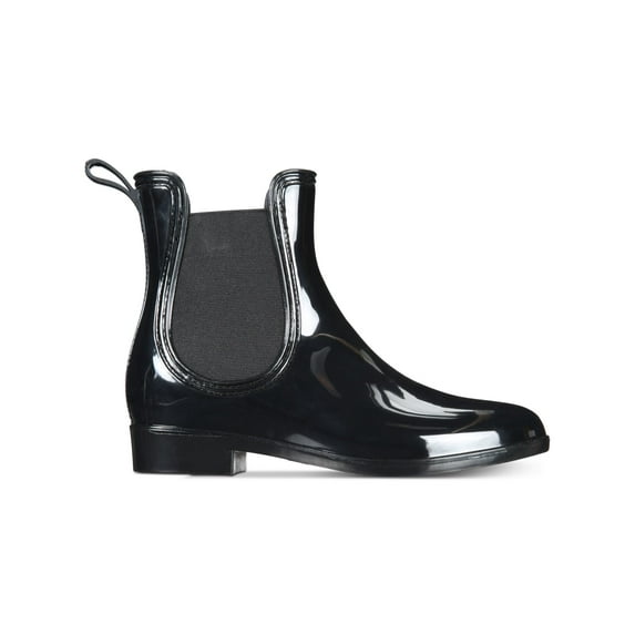INC Womens Black Goring Raelynn Round Toe Rain Boots 11 M