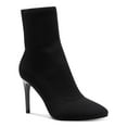 thumbnail image 1 of INC Womens Black Knit Sock Styling Padded Vidalia Square Toe Stiletto Dress Booties 10 M, 1 of 4