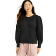 thumbnail image 1 of INC Womens Black Long Sleeve Jewel Neck Sweater M, 1 of 2
