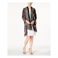 thumbnail image 1 of INC Womens Black Multi Black Floral Metallic Wrap Lightweight Scarf, 1 of 1