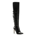 thumbnail image 1 of INC Womens Black Slouch Cushioned Iyonna Pointed Toe Stiletto Zip-Up Dress Boots 10 M, 1 of 4