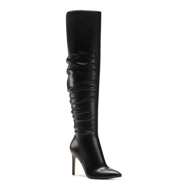 INC Womens Black Slouch Cushioned Iyonna Pointed Toe Stiletto Zip-Up Dress Heeled Boots M