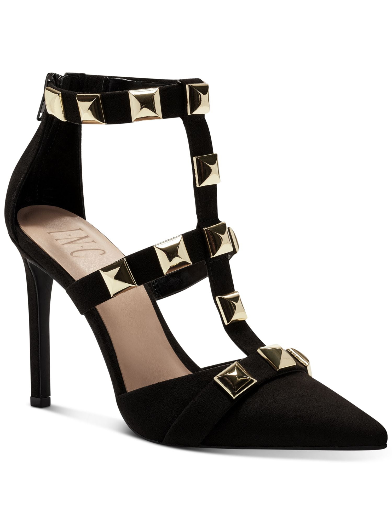 INC Women's Sexy Formal Black Studded Strappy High Stiletto INC Women's Sexy Formal Black Studded Strappy High Stiletto