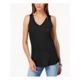 thumbnail image 1 of INC Womens Black Tank Sleeveless V Neck Top Size: XXL, 1 of 2