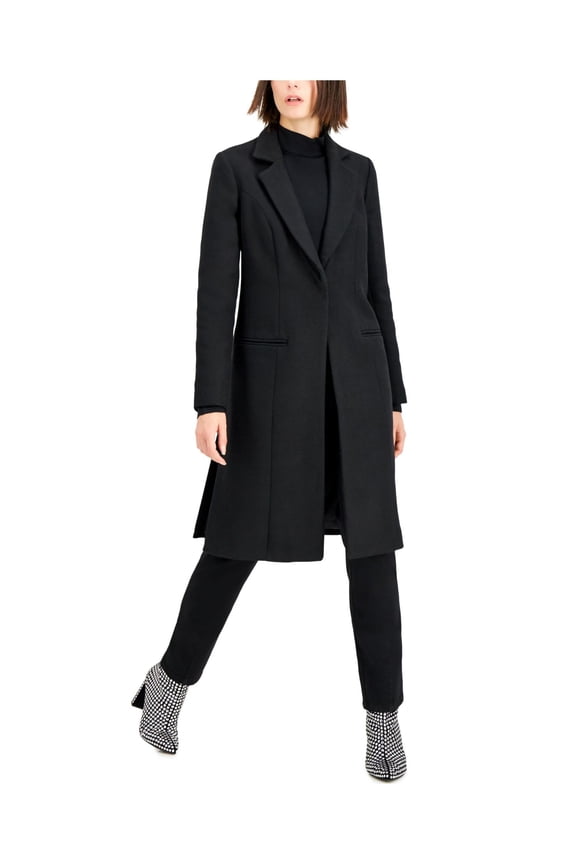 Womens Black Top Coat Winter Jacket XL