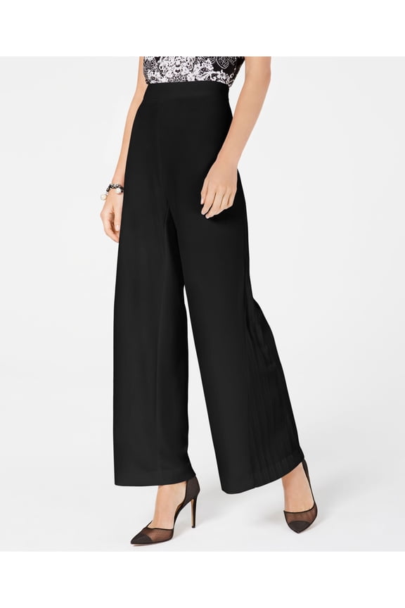 Womens Black Wide Leg Pants Size: 16