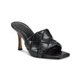 thumbnail image 1 of INC Womens Black Woven Cushioned Liah Square Toe Stiletto Slip On Dress Sandals Shoes 12 M, 1 of 4