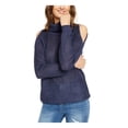 thumbnail image 1 of INC Womens Blue Cold Shoulder Long Sleeve Turtle Neck Sweater XL, 1 of 4