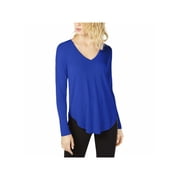 INC Womens Blue Long Sleeve V Neck Top Size XL