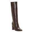 thumbnail image 1 of INC Womens Brown Crocodile Side Gore Comfort Paiton Pointed Toe Block Heel Zip-Up Dress Boots 10 M, 1 of 4