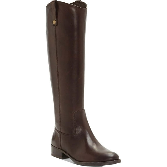 INC Womens Brown Goring Fawne Round Toe Block Heel Zip-Up Leather Riding Boot 11 M