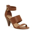 thumbnail image 1 of INC Womens Brown Memory Foam Sock Strappy Bold Buckle Adjustable Strap Cushioned Gavi Almond Toe Cone Heel Zip-Up Dress Sandals Shoes 6.5 M, 1 of 4
