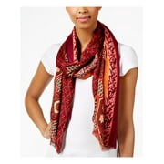INC Womens Burgundy Fringed Shawl