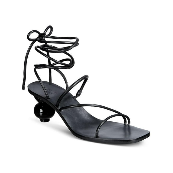 INC Womens Chedel Faux Leather Square Toe Heels