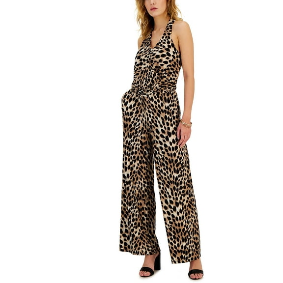 INC International Concepts Womens Halter Jumpsuit Ombre Cheetah S