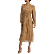 INC International Concepts Womens Printed V Neck Chiffon Dress Seneca Combo 8