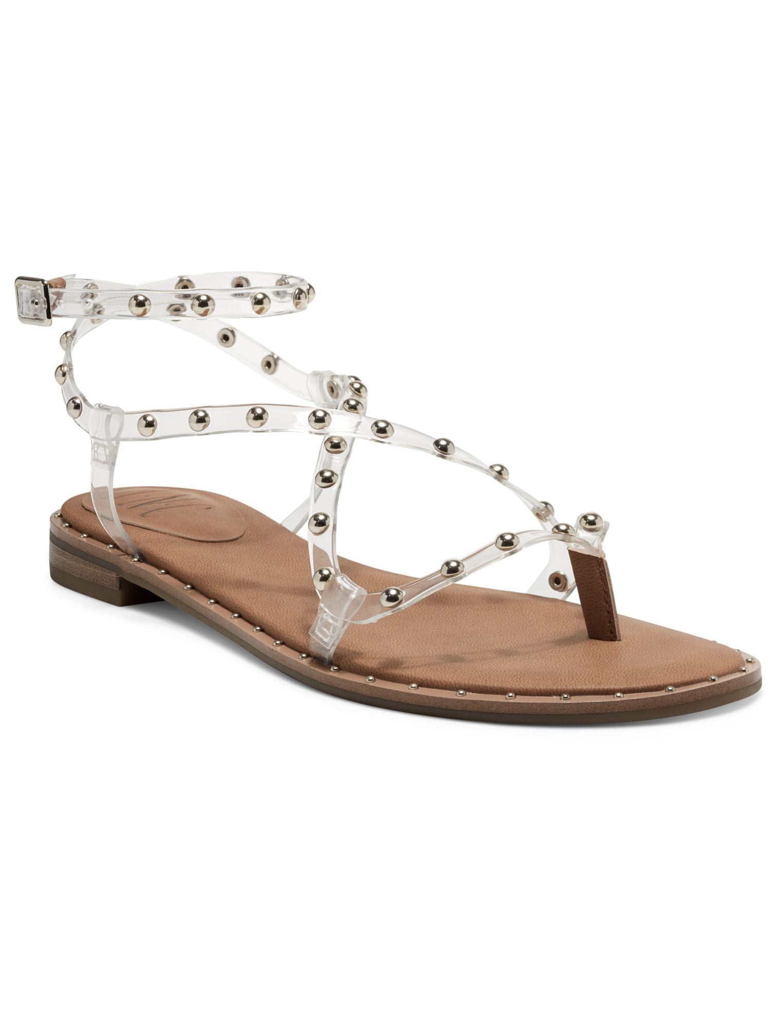 Clear studded cheap gladiator sandals