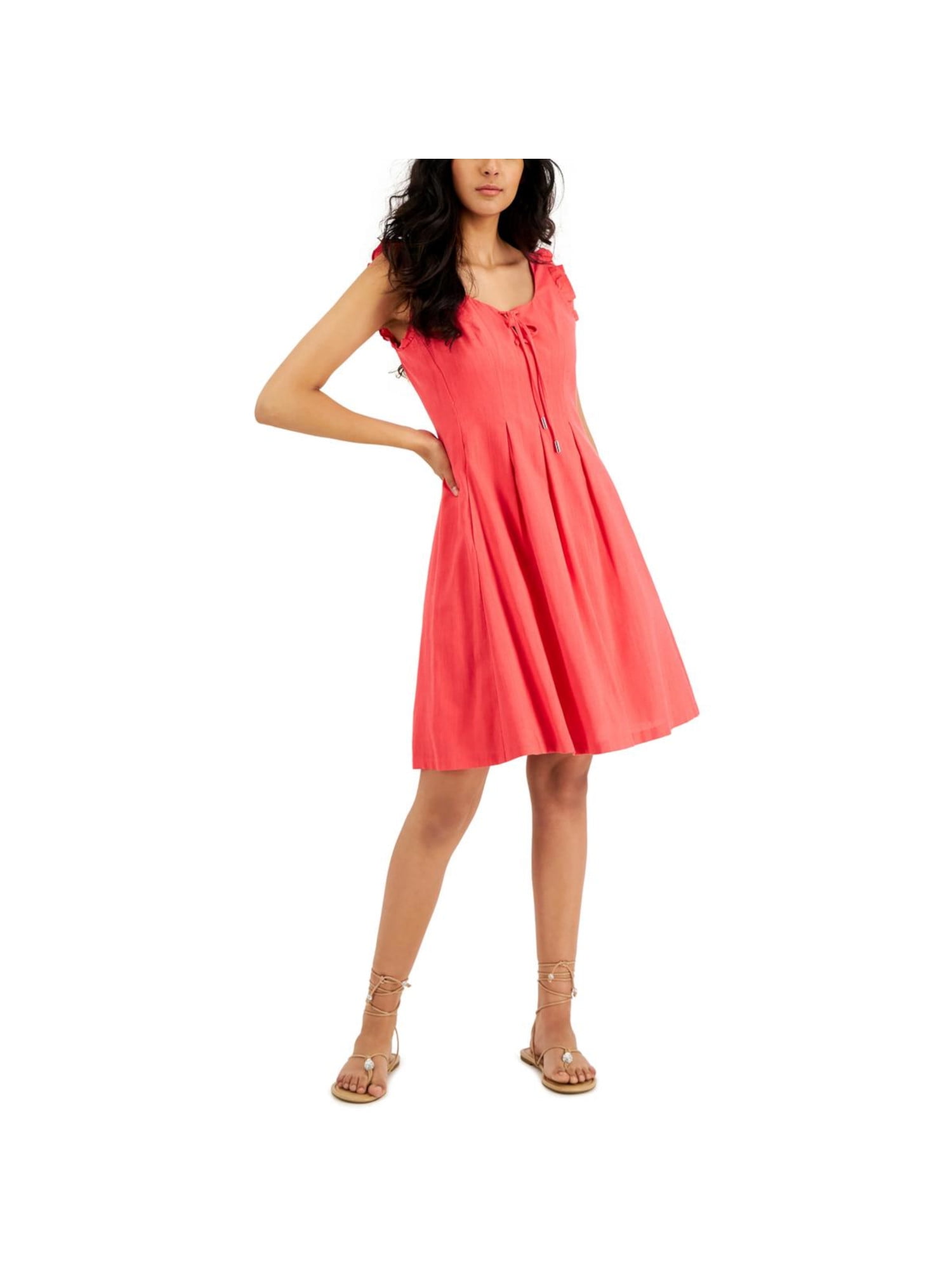 Coral fit hotsell and flare dress