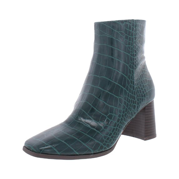 INC Womens Dasha 3 P Faux Leather Square Toe Ankle Boots