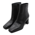 thumbnail image 1 of INC Womens Dasha Leather Square Toe Booties, 1 of 10