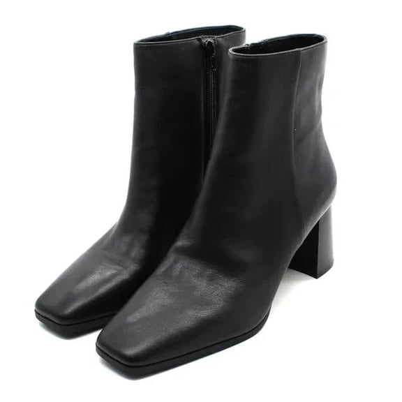 INC Womens Dasha Leather Square Toe Booties