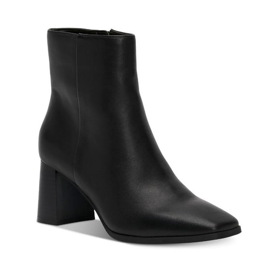 INC Womens Dasha Leather Square Toe Booties