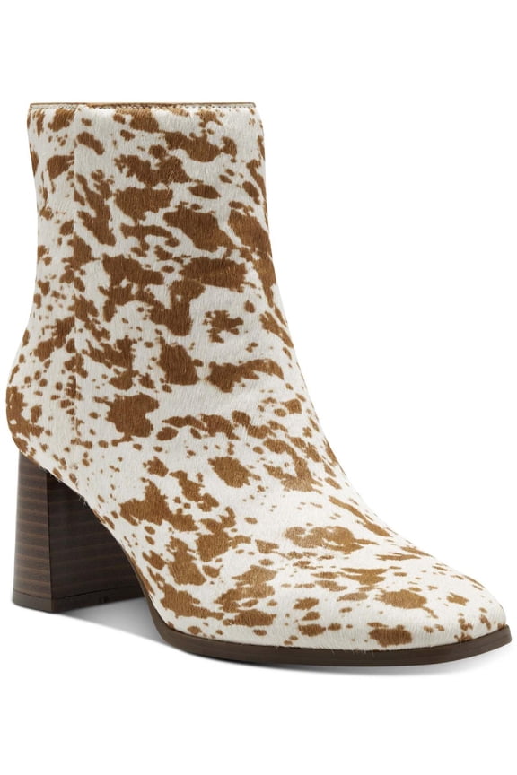 Womens Dasha4 Calf Hair Square Toe Ankle Boots Ivory 7.5 Medium (B,M)